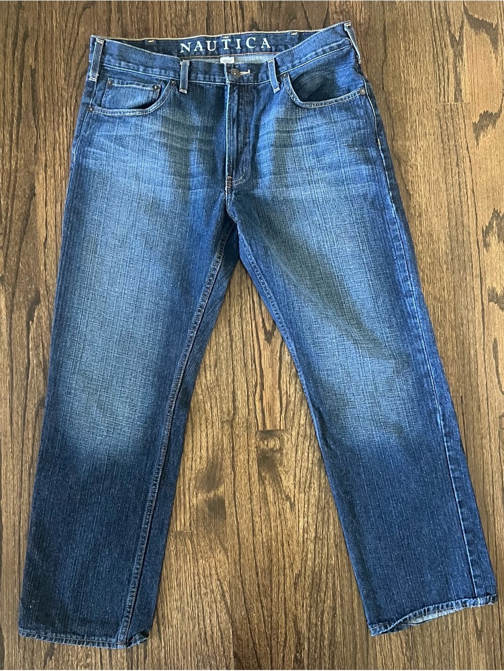 Nautica Men’s Blue Straight-Leg Jeans